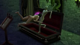 Age-old Vampire fucks a young ill-lit